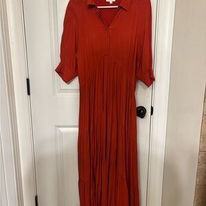 Chic Rust Maxi Dress